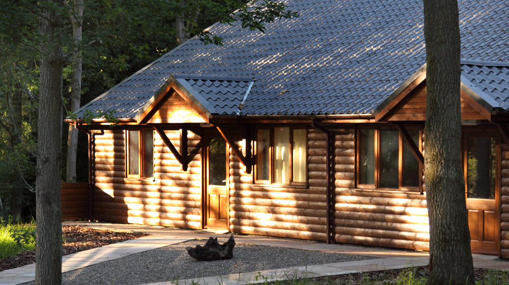 Lodge in sunlight